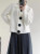 Rib Knit Cardigan white Women Big Button Ribbed Knitted Sweaters Coats Korean Turn-Down Collar Chic Knitwear Casual womens workwear Jumpers Jacket Tops Cardigans for trendy Woman Rib Knit Cardigan white Women Big Button Ribbed Knitted Sweaters Coats Korean Turn-Down Collar Chic Knitwear Casual womens workwear Jumpers Jacket Tops Cardigans for trendy Woman