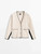 Slim-Fit V-Neck Cardigan  Women's autumn patchwork design pocket temperament knit womens sweaters Petite size Cardigans for Woman in Creamy-white