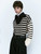 Stripe Loose Fit Sweater Women’s cotton Autumn inside with patchwork striped zipper womens turtleneck knitwear Sweaters for trendy woman in black white-cream Stripe Loose Fit Sweater Women’s cotton Autumn inside with patchwork striped zipper womens turtleneck knitwear Sweaters for trendy woman in black white-cream