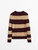 Soft Crewneck Stripe Sweater  Women’s autumn petite size ribbed band striped Womens casual top cotton-blended knitwear with wide stripes round o-neck Sweaters for woman in burgungy tan Soft Crewneck Stripe Sweater  Women’s autumn petite size ribbed band striped Womens casual top cotton-blended knitwear with wide stripes round o-neck Sweaters for woman in burgungy tan