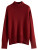 Turtleneck Rib Sweater red   Women's Mockneck High Collar Vintage womens petite size Autumn Winter Slouchy Soft Waxy Outwear Knitted Full Sleeve Workwear Tops Ribbed Sweaters for woman