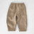 Mori Cotton Linen Pants   Anywear Unisex Boys And Girls Retro Straight Summer Elastic Waist Loose fit Casual Pant with Pocket Children's Trousers in Khaki light brown