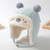 Bear Pattern Ear-Warmer Hat   Anywear unisex Baby Autumn Winter Cute Infant Toddler Cartoon Thickened Plus Velvet Children's Boys And Girls Hats Kawaii Headwear in Blue