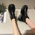 Chelsea Ankle Boots  Women’s Vegan Shoes Autumn Womens Designer Faux PU Leather Slip-on Platform Short Boot Footwear for Woman in black Chelsea Ankle Boots  Women’s Vegan Shoes Autumn Womens Designer Faux PU Leather Slip-on Platform Short Boot Footwear for Woman in black