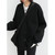 Wind Stacked Cardigan  Women's workwear Loose Plus size V-neck Jacket Casual womens Versatile Mid-length Bf Sweaters Tops Streetwear Vintage Harajuku Cardigans for Woman in black Wind Stacked Cardigan  Women's workwear Loose Plus size V-neck Jacket Casual womens Versatile Mid-length Bf Sweaters Tops Streetwear Vintage Harajuku Cardigans for Woman in black