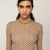 Checker Top   Women's Undercoat Check Print Autumn Winter Spring High Turtleneck mockneck Neck Long Sleeves T-shirt womens petite size checkered T-Shirts Tops for trendy woman in beige brown Checker Top   Women's Undercoat Check Print Autumn Winter Spring High Turtleneck mockneck Neck Long Sleeves T-shirt womens petite size checkered T-Shirts Tops for trendy woman in beige brown