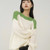 Oversized Mohair Wool Sweater green   Women's Autumn Winter Spring Loose Casual woolen Irregular Color Clash Hundred Long Sleeves crewneck ribbed band hem womens Tops Sweaters for Woman with white Oversized Mohair Wool Sweater green   Women's Autumn Winter Spring Loose Casual woolen Irregular Color Clash Hundred Long Sleeves crewneck ribbed band hem womens Tops Sweaters for Woman with white