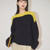 Oversized Mohair Wool Sweater yellow   Women's Autumn Winter Spring Loose Casual woolen Irregular Color Clash Hundred Long Sleeves crewneck ribbed band hem womens Tops Sweaters for Woman with black Oversized Mohair Wool Sweater yellow   Women's Autumn Winter Spring Loose Casual woolen Irregular Color Clash Hundred Long Sleeves crewneck ribbed band hem womens Tops Sweaters for Woman with black