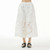 Wide Leg Pants white  Women's original loose casual mid rise elastic waist medium wide-leg womens skirts See-through geometric pattern mid-calf pants for woman with white print clothing Spring summer Europe and the United States American fashion season fashion