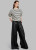 Stripe Crewneck Sweatshirt   Women’s Silhouette Loose Striped Round O-Neck Sweaters with Unique Design and Contrast Color womens Tops Sweatshirts for trendy woman in black with white stripes Fall Autumn Spring fashion season Stripe Crewneck Sweatshirt   Women’s Silhouette Loose Striped Round O-Neck Sweaters with Unique Design and Contrast Color womens Tops Sweatshirts for trendy woman in black with white stripes Fall Autumn Spring fashion season