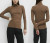 Silk Cashmere Rib Top auburn Women’s Spring Base ribbed Blouse Shirts Full Sleeves Wool Turn-Down Collar Slim Elastic Casual commuter workwear petite size womens Tops woolen Blouses for woman in brown
