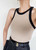 Racerback Tank Top beige  Women’s organic cotton thread rib scoopneck contrast elastic slim fitness sports ribbed boatneck round petite size womens tops for woman white-, with black, Gray grey with blue spring summer fashion sportswear season Racerback Tank Top beige  Women’s organic cotton thread rib scoopneck contrast elastic slim fitness sports ribbed boatneck round petite size womens tops for woman white-, with black, Gray grey with blue spring summer fashion sportswear season