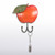 Apple Key Holder Wall Decorative Iron Wall Hanger hook Mounted Coat rack Key Hat Hook modern home decoration accessories Staging Apple Key Holder Wall Decorative Iron Wall Hanger hook Mounted Coat rack Key Hat Hook modern home decoration accessories Staging