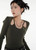 Two-Piece Sweater   miteigi Women's Korean Style Fake Retro Dark Green T-Shirt Long Sleeves Sexy Slim Bottoming ribbed Sweaters Tops for woman in dark green Fall Autumn Winter Spring womens trendy fashion season