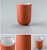 Handmade Porcelain Teacup 6-Piece orange  Purple Clay Mugs Ceramic Teacup Japanese Mug Jingdezhen Teacups Set Bowl Puer Cute Tea ceremony Cups with white interior