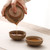 Chinese Kung Fu Tea Set heart  1 Teapot 2 Teacups Travel Green Tea Cups Set teeware Teware Ceramic Pottery Gaiwan Bar in rustic brown Chinese Kung Fu Tea Set heart  1 Teapot 2 Teacups Travel Green Tea Cups Set teeware Teware Ceramic Pottery Gaiwan Bar in rustic brown