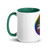 miteigi Logo Pride Mug  Branded product item Men’s Women’s unisex LBGTQ+ coffee drinks mugs Colorful multicolor drinking milk cups for man woman in green 15oz