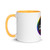 miteigi Logo Pride Mug  Branded product item Men’s Women’s unisex LBGTQ+ coffee drinks mugs Colorful multicolor drinking milk cups for man woman in golden yellow 11oz
