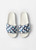 miteigi Supanova Circle Slides indigo blue Women’s casual patchwork flip flops miteigi logo designed sandals for woman in indigo blue circles Womens beachwear slippers Vacation getaway holiday footwear in white
