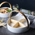 Japanese White Ceramic Serveware Bowl Plate with Wood Handle Divided Grid for Fruit Snacks Nuts Japan Storage Tray Home Tableware Round Kitchenware Fashion style Japanese White Ceramic Serveware Bowl Plate with Wood Handle Divided Grid for Fruit Snacks Nuts Japan Storage Tray Home Tableware Round Kitchenware Fashion style
