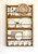 Solid Wood Shell Wall Rack Multi-purpose terek use with vintage style Wooden Dining Kitchen furniture
