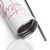 Insulated Tumbler with Straw miteigi Script Logo   miteigi-logo design stainless steel wine, milk water drinks tumblers with lid and straw Outdoor sports fitness drinkware in white with pink pattern