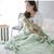 Green Crochet Throw Blanket Knitted Handmade Blankets With Ball Cotton Thread Wrap Soft Warm Bedding Trend Green Crochet Throw Blanket Knitted Handmade Blankets With Ball Cotton Thread Wrap Soft Warm Bedding Trend
