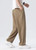Tie Sweatpants Men's Korean Loose Light & Thin Track Pants Sportswear Ice-Cold Drawstring Straight Male Large Tall Plus Size 8xl Mens Summer Drawcord Trousers for man in Khaki Brown