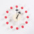 Red Wooden and Metal Analog Movement 32cm Modern Large Wood Decor Silent Ticking Wall Clock Decorative Colorful Wooden Balls Trend Red Wooden and Metal Analog Movement 32cm Modern Large Wood Decor Silent Ticking Wall Clock Decorative Colorful Wooden Balls Trend