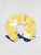 Daisy Recycled Scrunchie yellow  Women’s miteigi recycled material designed floral wrist hair ties for woman in white daisies on yellow scrunchies with blue background for flower bow Womens headband headwear accessory Daisy Recycled Scrunchie yellow  Women’s miteigi recycled material designed floral wrist hair ties for woman in white daisies on yellow scrunchies with blue background for flower bow Womens headband headwear accessory