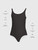 Toddler Swimsuit black    Girls solid color tank straps scoopneck swimsuits for girl in ivory black with white trim design toddlers swimwear