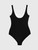 Girls Daisy Swimsuit black     Kids floral daisies tank straps scoopneck swimsuits for girl in black with white trim design children’s flowers swimwear