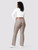 Flare Leggings   Women’s Hampton Rock Brown color design  high rise elastic wide band waist soft microfiber yarn excellent UPF 50+ sun protection hand-sewn sports fitness workout flared moisture-wicking fabric pants with inside back pocket for woman petite-, tall-, plus-, size gym yoga activewear with platinum red miteigi Japanese script logo sportswear