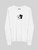 Girls Long Sleeve Crewneck T-Shirt white     Kids long sleeves 100% cotton crewneck T-shirts with Japanese black and white passport graphic round o-neck Tees children’s crew neck Tops