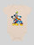Baby Organic Cotton Disney Bodysuit   Genderful vegan Unisex boys girls  100% Cotton Linen  Goofy Mickey Mouse Donald Duck cartoon animal short sleeves crewneck envelope neckline round o-neck three (3) button inseam snaps bottom closure one piece outfit in natural khaki beige with multi Babies crew neck bodysuits outfits Baby Organic Cotton Disney Bodysuit   Genderful vegan Unisex boys girls  100% Cotton Linen  Goofy Mickey Mouse Donald Duck cartoon animal short sleeves crewneck envelope neckline round o-neck three (3) button inseam snaps bottom closure one piece outfit in natural khaki beige with multi Babies crew neck bodysuits outfits
