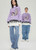 Jacquard Sweater    Genderful Men’s Women’s round O-neck collar couples crewneck long sleeves brocade pullovers for man woman in purple unisex Mens Womens Warm spring autumn fall winter loose fit cartoon graphic Meters bonwe anywear petite-, tall-, plus-, size crew neck sweaters