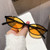 Oval Sunglasses   Genderful Women's Men’s chic sun glasses Ladies shades Trends Summer sexy small fashion unique womens mens anywear eyewear Unisex XY Glasses for woman man in black orange