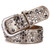 Woman Split Leather + PU Rivet Belt Fashion Rhinestone Womens Studded Belts High Quality Female Leather Rock Women Strap For Jeans Women's Belts Trend in Golden color