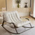 Double Rocking Chair    Adjustable balcony leisure sofas lawn lazy susan chairs Detachable reclining stool outdoor patio garden lounger recliners furniture in beige and grid checkered Double Rocking Chair    Adjustable balcony leisure sofas lawn lazy susan chairs Detachable reclining stool outdoor patio garden lounger recliners furniture in beige and grid checkered