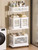 Laundry Storage Trolley  Dirty clothes basket Household kitchen utility room rolling organizer shelf Toys shelves cloths baskets Utility carts in white Laundry Storage Trolley  Dirty clothes basket Household kitchen utility room rolling organizer shelf Toys shelves cloths baskets Utility carts in white