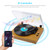 Classic Phonograph 33/45/78RPM   Vintage portable turntables vinyl LP record phono player Gramophone WiFi bluetooth speaker music players in black