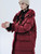 Duck Down Puff Coat   Women’s original Fall autumn and winter outwear white duck down long sleeves hooded parka jackets for woman in burgundy red Womens long bowknot pockets padded parker coats outerwear