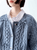 Classic Cable-Knit Cardigan    Women’s Fall Autumn cotton wool bowknot heavyweight design fried dough twists cable knit cardigans for woman in light blue Womens vintage sweaters #244758 Classic Cable-Knit Cardigan    Women’s Fall Autumn cotton wool bowknot heavyweight design fried dough twists cable knit cardigans for woman in light blue Womens vintage sweaters #244758