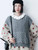 Cable Knit Sweater Cotton-Wool   Women’s Fall Autumn and Winter vintage cotton woolen designer sense Floral pattern long batwing sleeves crewneck tops for woman Fragmented fried dough twists splice womens round o-neck patchwork sweaters in gray grey multi beige crew neck flowers #244795