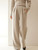 Wide-Leg CashSoft Pants gray   Women’s 100% Cashmere pleated mid rise waist wide leg pockets casual simple elegant style Fall Autumn Winter medium stretch knit trousers for woman in beige Luxury womens pant in light gray