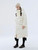 Duck Down Puff Coat   Women’s original Fall autumn and winter outwear white duck down long sleeves hooded parka jackets for woman in off-white cream Womens long bowknot pockets padded parker coats outerwear