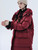 Duck Down Puff Coat   Women’s original Fall autumn and winter outwear white duck down long sleeves hooded parka jackets for woman in burgundy red Womens long bowknot pockets padded parker coats outerwear