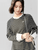 Patchwork Cotton Knit Crewneck T-Shirt    Women's Fall Autumn Casual loose stripe round O-neck long sleeves Tees T shirts for woman in black and white  Womens crew neck T-Shirts  Tops #143T56086 Patchwork Cotton Knit Crewneck T-Shirt    Women's Fall Autumn Casual loose stripe round O-neck long sleeves Tees T shirts for woman in black and white  Womens crew neck T-Shirts  Tops #143T56086