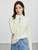 Rib Mockneck Sweater     Women’s solid ribbed knitted pullovers for woman in white thick loose half high neck spliced multicolor button simple elegant chic sweaters Womens Spring clothing  #W51E58930