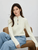 Rib Mockneck Sweater     Women’s solid ribbed knitted pullovers for woman in white thick loose half high neck spliced multicolor button simple elegant chic sweaters Womens Spring clothing  #W51E58930